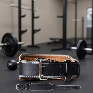 เข็มขัดยกน้ำหนักหนัง IFAST ขนาด 4 นิ้ว แบบมีแผ่นรองรับ พร้อมหัวเข็มขัดสำหรับผู้ชาย ใช้สำหรับฝึกความแข็งแรง ออกกำลังกาย ฟิตเนส เพื่อความปลอดภัย - Product Image 2