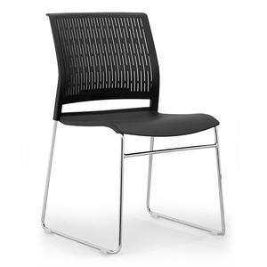 Chaise de visiteur empilable sans accoudoirs à structure métallique pour bureau, formation, personnel et salle de conférence – Offre Spéciale - Product Image 1
