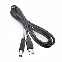 Cordon long USB C à B haute vitesse avec noyau en ferrite EMI pour scanner d'imprimante câble USB Type C mâle à B mâle à angle droit
