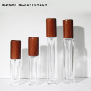 Flacon <span class=keywords><strong>de</strong></span> <span class=keywords><strong>parfum</strong></span> en verre cylindrique transparent avec bouchon en aluminium <span class=keywords><strong>argent</strong></span>é et en <span class=keywords><strong>bois</strong></span> <span class=keywords><strong>de</strong></span> hêtre et <span class=keywords><strong>de</strong></span> noyer, idéal pour les voyages – Offre spéciale - Product Image 5