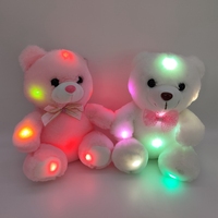 Cadeau pour la Saint-Valentin, ours en peluche lumineux LED de 23 cm, jouet en peluche lumineux, petit ours en peluche brillant