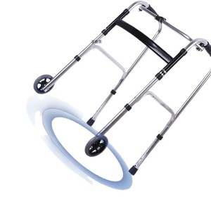 Hong Ansheng Aluminum Alloy Walking Aid Double Bend With Wheels For <b>Elderly</b> And Disabled Rehabilitation Support - Product Image 4