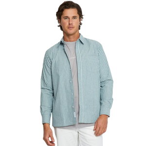 Chemise en flanelle à carreaux ajustée pour homme de haute qualité, col rabattu personnalisé, fil teint, 100% coton, manches longues, automne rapide - Product Image 1