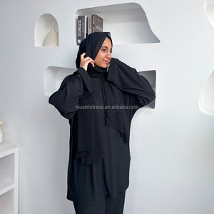 Set di <span class=keywords><strong>Pantaloni</strong></span> Sportivi Modesti per Donne Musulmane Habib Autunno Inverno, Set di <span class=keywords><strong>Pantaloni</strong></span> Musulmani <span class=keywords><strong>a</strong></span> Costine all'Ingrosso - Product Image 5