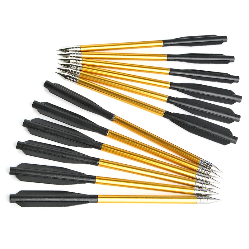 12 PCS Crossbow arrows 6.3 inch aluminum crossbow arrows suitable for mini crossbow shooting targets small hunting archery