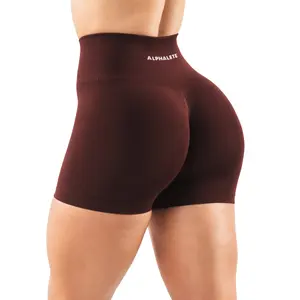 Alphalete Fornecedor Womens Sportswear Fitness Gym Yoga Shorts Seamless Scrunch Butt Contorno Motociclista AMPLIFY Shorts