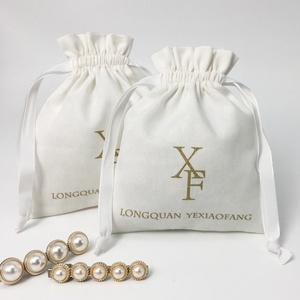Túi Trang Sức Dây Rút Cotton Sinh Thái Túi Cotton Quần Áo Màu Trắng Logo Tùy Chỉnh Cho Điện Thoại Di Động - Product Image 4