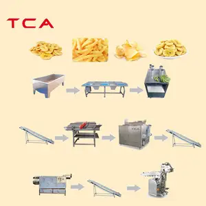 TCA נירוסטה בננה תפוחי אדמה לחך שבבי ביצוע מכונות בננה שבבי יצרנית מכונת מחיר