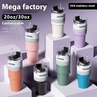 Thermos en acier inoxydable à double paroi de 30 oz, design de voiture, pour boissons chaudes et froides, couvercle personnalisable avec logo pour cadeaux d'affaires