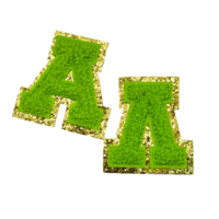 Patchs brodés en chenille personnalisés avec logo personnalisé pour vêtements, chapeaux, artisanat
