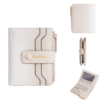 Baellerry dompet pendek wanita, kcoin koin ritsleting Multi Slot warna gradien