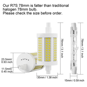 Ampoule <span class=keywords><strong>LED</strong></span> <span class=keywords><strong>R7S</strong></span> en céramique à intensité variable, 118mm 78mm 20W <span class=keywords><strong>30W</strong></span>, remplace les halogènes métalliques, gradation J78 J118, asymétrique 300 degrés - Product Image 5
