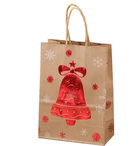 クリスマス用ホイル裏地付き紙袋