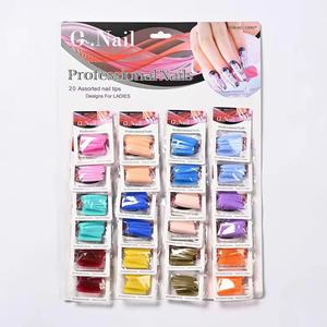 Nouveaux produits pour ongles, <span class=keywords><strong>couleur</strong></span> unie, 24 emballages, plaque de cartes, <span class=keywords><strong>faux</strong></span> ongles, vente en gros - Product Image 6