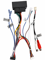 Faisceau de câblage audio et d'alimentation Quadlock 40 broches pour autoradio Android, conducteur en cuivre pur, compatible PVC pour adaptateur décodeur CANBUS