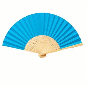 Abanicos Plegables de Bambú y Tela de Poliéster para Sublimación, Artículos Corporativos para Actividades de Baile, Regalos con Sonido Fuerte, Abanicos Plegables de Bambú - Product Image 3