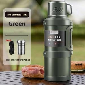 316 נירוסטה כפול שכבה מבודדת tumbler קיבולת גדולה חיצונית ספורט מים בקבוק ידית רכב מותקן קומקום נסיעות - Product Image 6