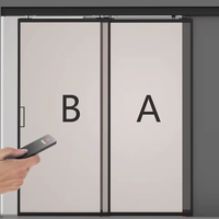 Porte coulissante automatique à lévitation magnétique en alliage d'aluminium à faible bruit