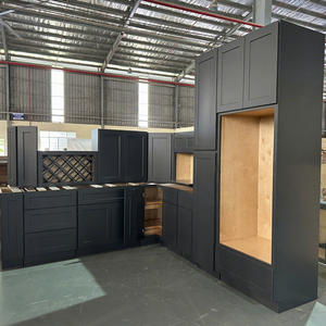 Projet de construction d'armoires de cuisine américaines, armoires de cuisine en bois en gros, armoires de cuisine américaines, rénovation de cuisine, style shaker moderne, armoires RTA - Product Image 1