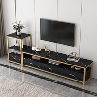 Ensemble Moderne de Meubles de Salon : Meuble TV et Table Basse en Marbre Style Nordique