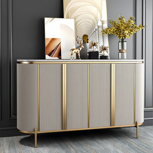 Moderno y Elegante Mueble de Almacenamiento para Entrada de 4 Puertas, Ahorra Espacio, Duradero, Aparador de Madera, Mueble Separador para Sala de Estar - Product Image 4