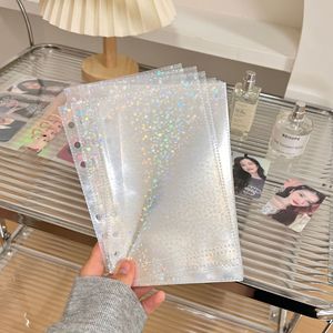 A6 Laser Inner Page Rainbow Stars Love Three Grid One Grid Card Love Bean Small Card Storage Leaf 3 "6" - Product Image 5