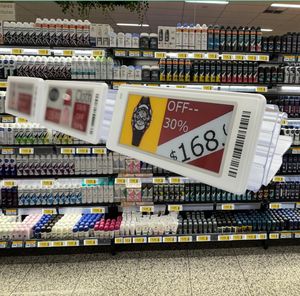 Étiquette de prix électronique pour vêtements, écran E-Ink extérieur de 2,9 pouces, blanc, noir, rouge, jaune, quatre couleurs, affichage électronique - Product Image 1