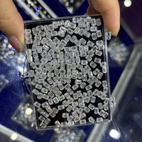 Petits diamants de culture blancs en forme d'émeraude VVS Hpht, peuvent être transformés en bagues, colliers et bracelets, prix de gros