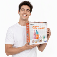Boîte d'emballage en carton ondulé écologique avec fenêtre, boîte à rabat pour coffret cadeau, pour produits d'entretien ménager