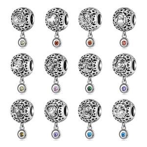 Nieuwe Vintage 925 Sterling Zilver Wijsheid Waterman Ster Teken Zodiac Bedels Fit Vrouwen Sieraden Armbanden Diy Twaalf Sterren - Product Image 1