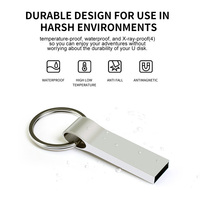 Harga Lebih Murah, Penjualan Langsung Pabrik, Gantungan Kunci Anti-Hilang 2.0 USB Flashdisk Memory Stick Thumb U-Disk 4GB Metal Pendrive USB Flash Drive