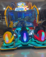 Simulateur d'arcade de course de chevaux à monnayeur pour 3 joueurs, machine de jeu de course de chevaux pour enfants et adultes, centre d'amusement FEC