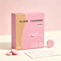 Feuille de nettoyage concentrée soluble dans l'eau, sans plastique, à base de plantes, pour cuisine, salle de bain, surfaces multiples, nettoyage des sols domestiques
