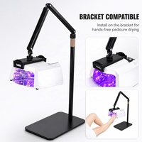 Lampu Kuku UV LED Hands-Free dengan Penyangga untuk Pedikur, Pengering Gel Kaki 30 Detik Cepat Kering, Sensor Otomatis, Pengering Kuku Pintar