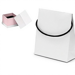 Boîte de rangement <span class=keywords><strong>à</strong></span> <span class=keywords><strong>bijoux</strong></span> carrée <span class=keywords><strong>à</strong></span> double couche avec couvercle, doublée de papier, pour bagues, boucles d'oreilles, colliers - Product Image 2