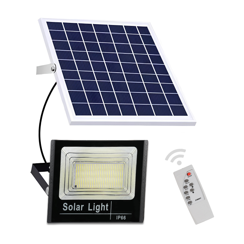 Luci solari esterne impermeabili IP67 ABS luci di sicurezza con telecomando 25W 40W 60W 100W 200W Led luce solare Flood lampada