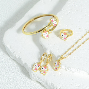 Juego De Joyas 4 Piezas Kuromi <strong>Hello</strong> <strong>Kitty</strong> Ninas 4Pcs Girls Jewelry <strong>Set</strong> Gold Plated Copper Regalo Cumpleanos - Product Image 5