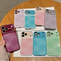 Nouvelle Coque de Téléphone Tendance à Motif Léopard Pailleté pour iPhone 18 17 Pro Max 16 15 14 13 avec Grande Fenêtre de Protection Antichoc