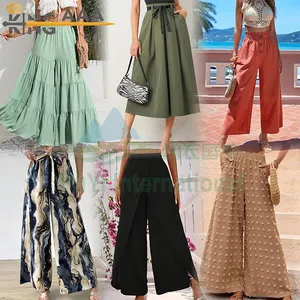 used Wide Leg Trousers flared pants womens clothes bale ukay ukay bales second hand clothes bales from uk 45kg-50kg