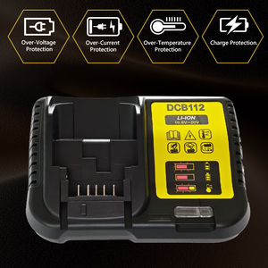 Быстрое зарядное устройство 20В для литиевых аккумуляторов электроинструментов, быстрозарядное устройство для электроинструмента DCB112 - Product Image 4