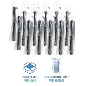 Vasos Desechables para Soufflé/Postres, 5.5 oz, Polipropileno, Color Negro, 2,500 Unidades por Caja - Product Image 1