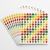 Feuille d'autocollants décoratifs personnalisés, découpés à la forme, imperméables, à thème fruits