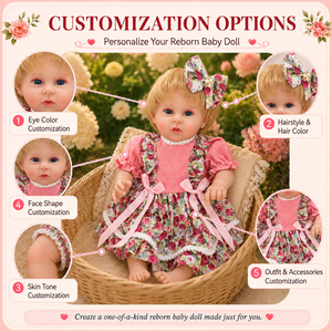BAkwbwBY Bambola Reborn Personalizzata da 18 Pollici, Realistica, con Corpo in Cotone, Morbida, Capelli Biondi, Occhi Aperti, per Vendita all'Ingrosso - Product Image 5