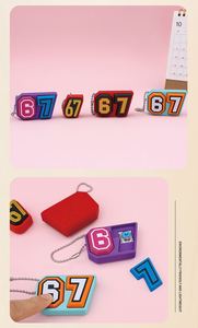 Tendance : Porte-clés anti-stress 3D imprimé 67 Meme Clicker Fidget, viral Brainrot Six Seven Click Clack, breloque de sac pour soulager l'anxiété - Product Image 5
