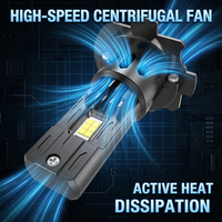 Ampoule LED H7 HYNBYZJ 50W 20000LM Plug-and-Play avec phare intégré, ampoules de phare LED H7, faisceau haut et bas, phare LED de voiture H7