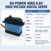 Moteur servo standard XQ POWER 40KG, rotor métallique, servo numérique, engrenage en titane, étanche, servo de direction RC à l'échelle 1/5, 6,8V