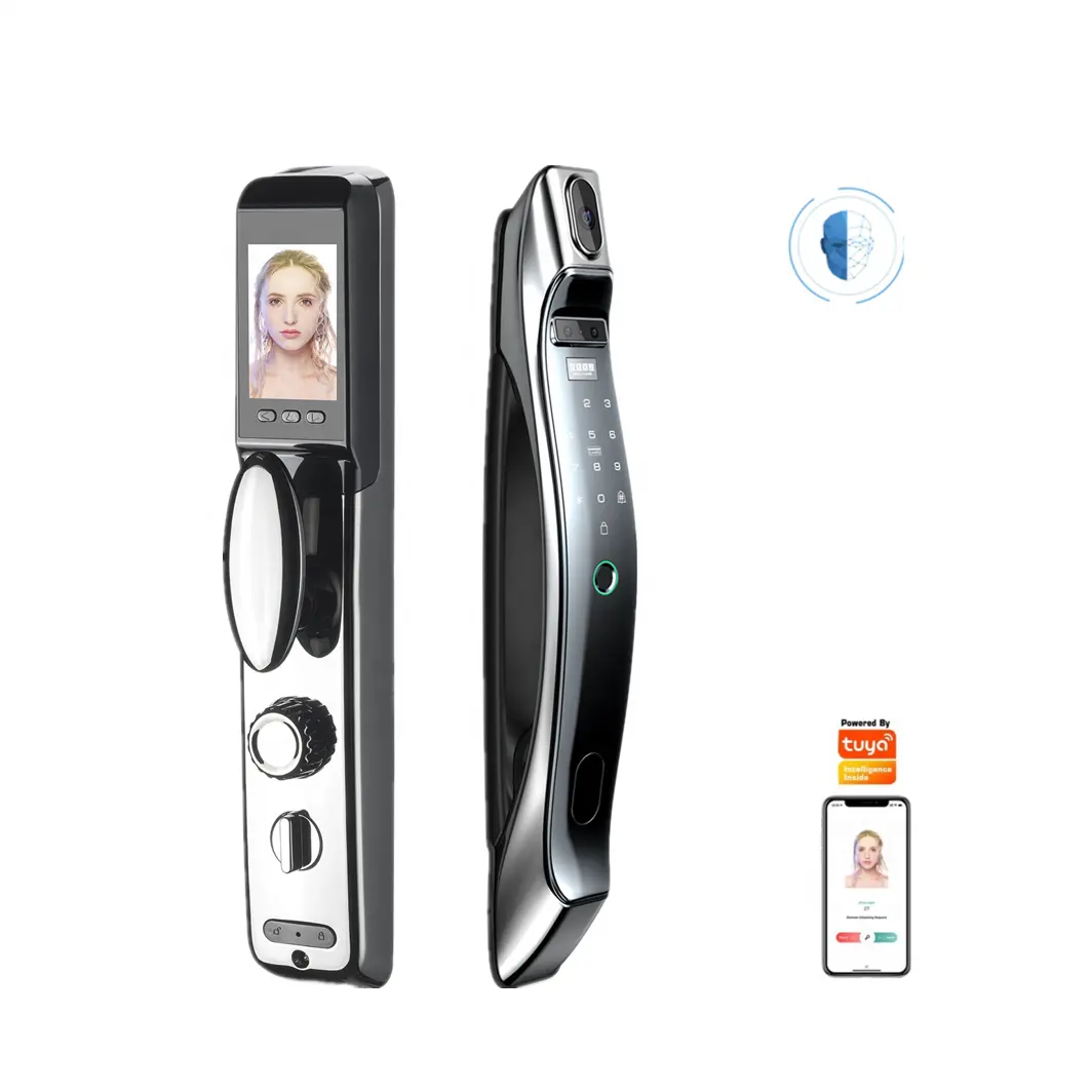 UNITK fechadura-cámara digital para puerta, cerradura de reconocimiento facial, tuya smart home, sin llave, contraseña, app smart lock