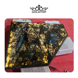 GOLDTOP Neuerscheinung Granit Granito Naturstein Arbeitsplatten Küche Luxus Bodenfliesen Blauer Labradorit Granitplatte - Product Image 5