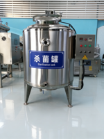 Cuve de Fermentation Automatique SIP CIP en Acier Inoxydable 316L pour l'Industrie Alimentaire, Stérilisation à la Vapeur Sanitaire FDA GMP