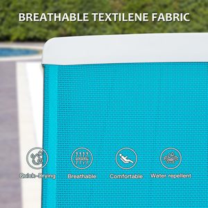 صالة كرسي حديثة خارجية قابلة للتعديل من الألومنيوم مع مساحة حمام سباحة للفناء لحمام السباحة - Product Image 5